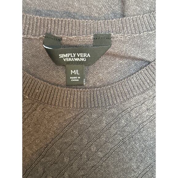 Women’s Vera Wang Grey/Black Sweater Sz M/L - Picture 4 of 4